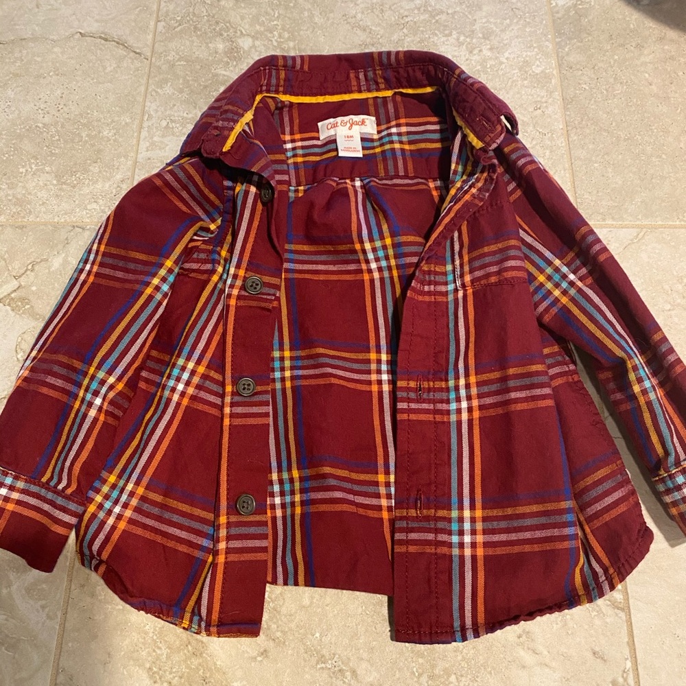 Toddler boys button down shirt